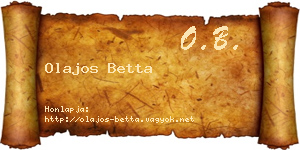 Olajos Betta névjegykártya